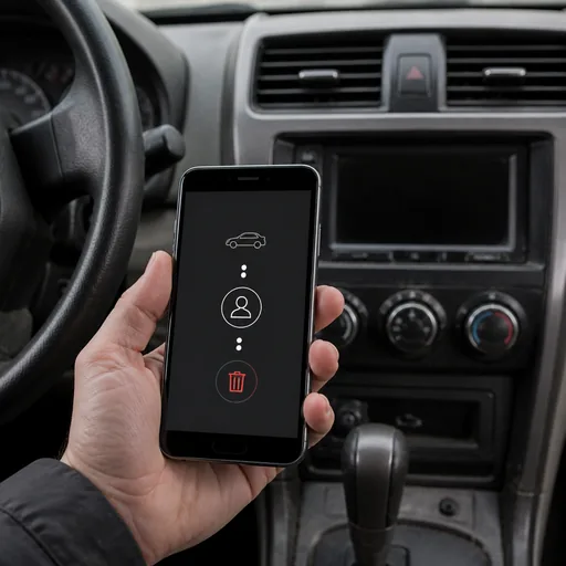 Image générée par intelligence artificielle Vendre sa voiture connectée : effacer ses données avant la remise — illustration générée par IA