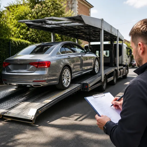 Image générée par intelligence artificielle Acheter une voiture importée d'occasion : documents et démarches — illustration générée par IA
