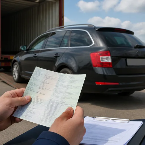 Image générée par intelligence artificielle Acheter une voiture importée d'occasion : documents et démarches — illustration générée par IA